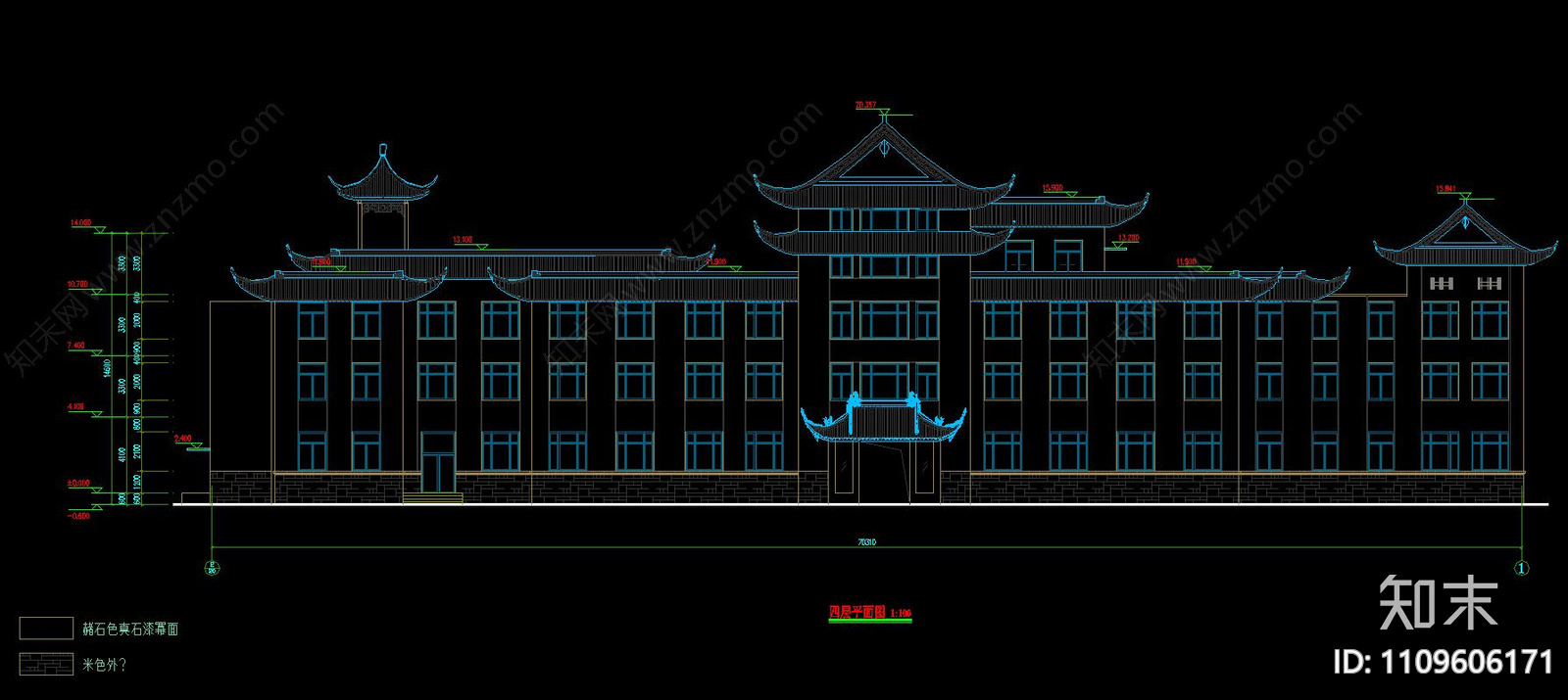 疗养院古建筑图cad施工图下载【ID:1109606171】