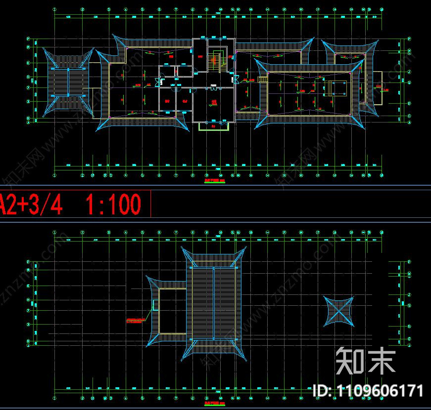 疗养院古建筑图cad施工图下载【ID:1109606171】