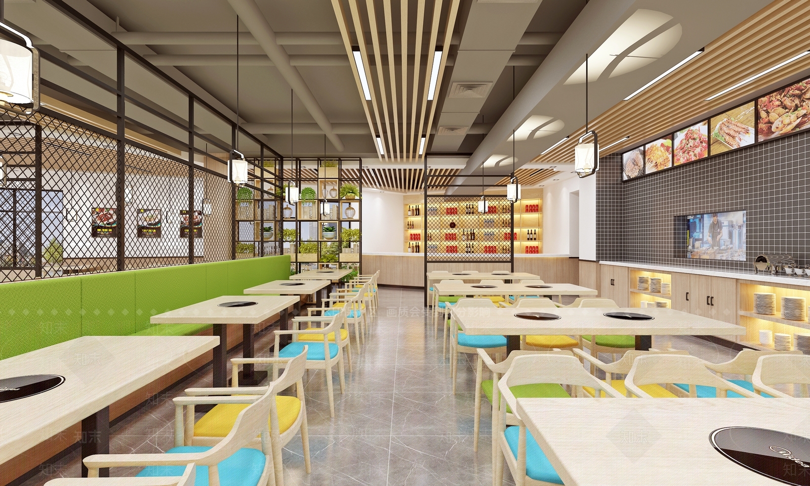 现代火锅店3D模型下载【ID:1109610776】