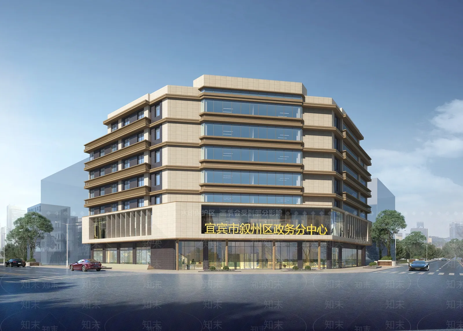 现代多层办公楼 沿街建筑 商铺 招待所 酒店3D模型【ID:1109627848】_知末3d模型网