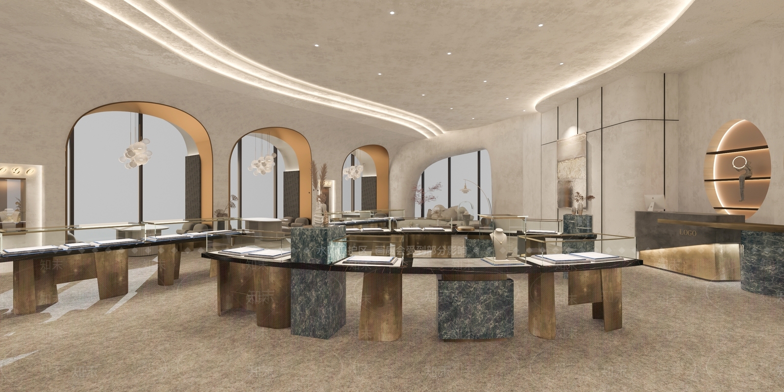 侘寂珠宝店3D模型下载【ID:1109630436】