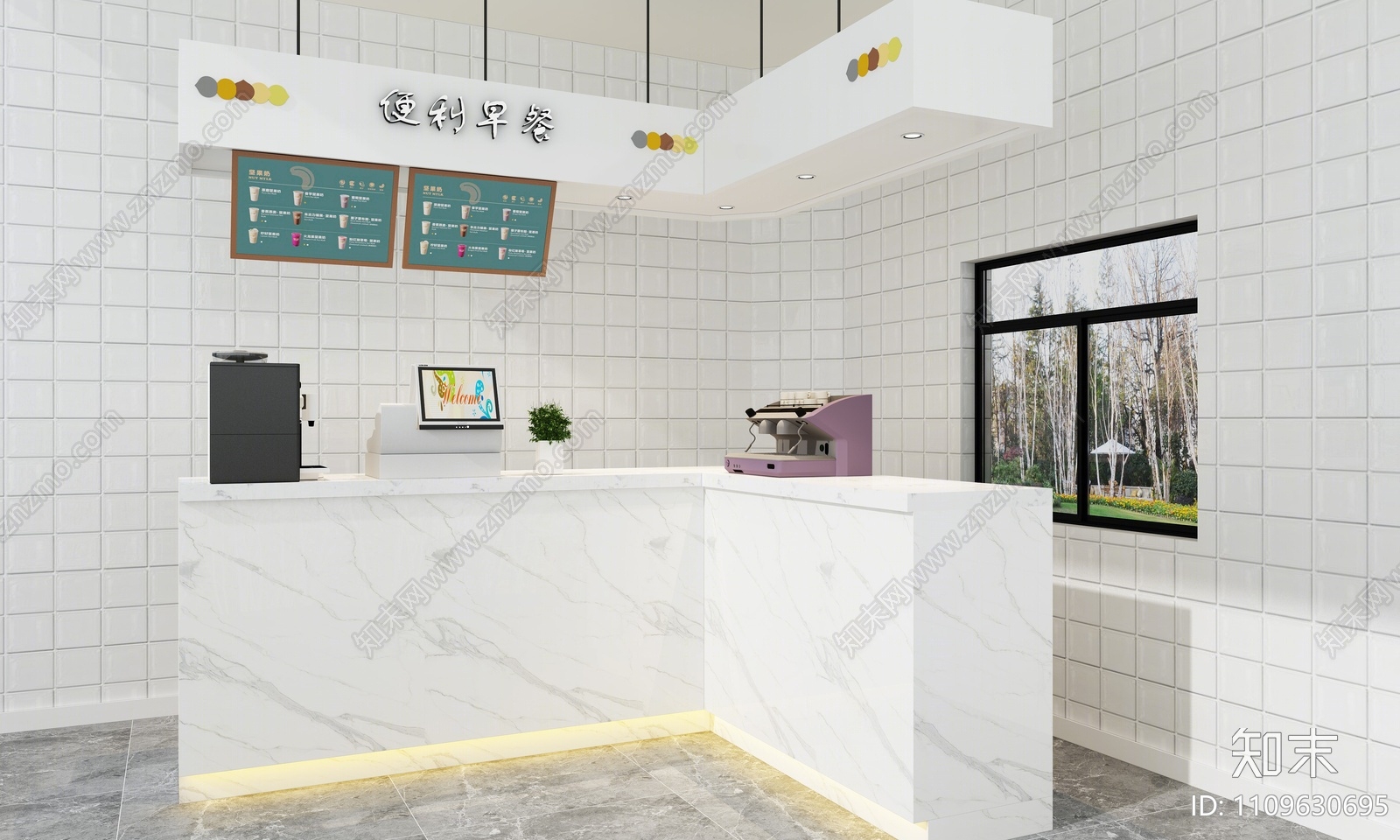 现代早餐店3D模型下载【ID:1109630695】