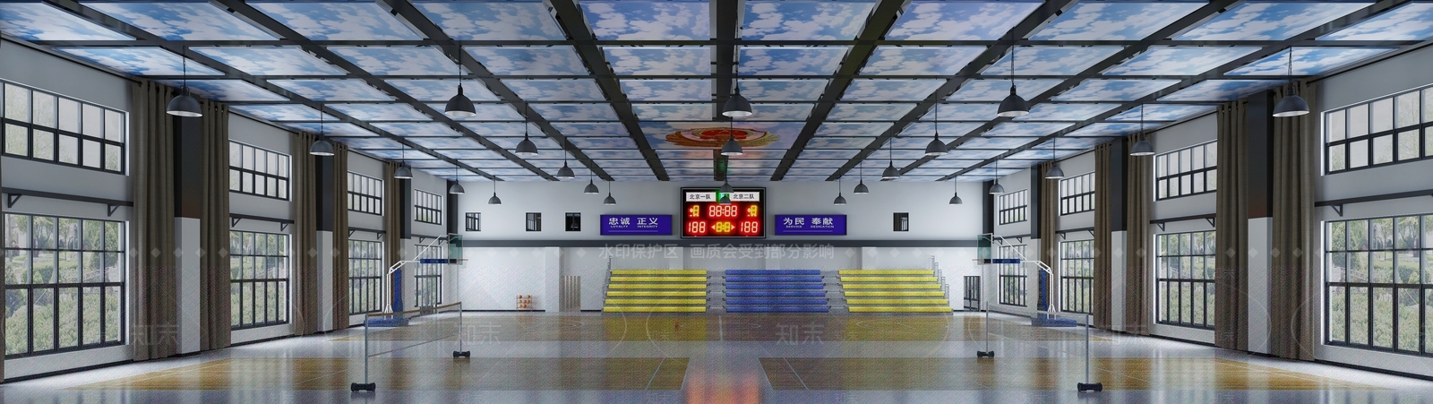 现代体育馆3D模型下载【ID:1109632050】