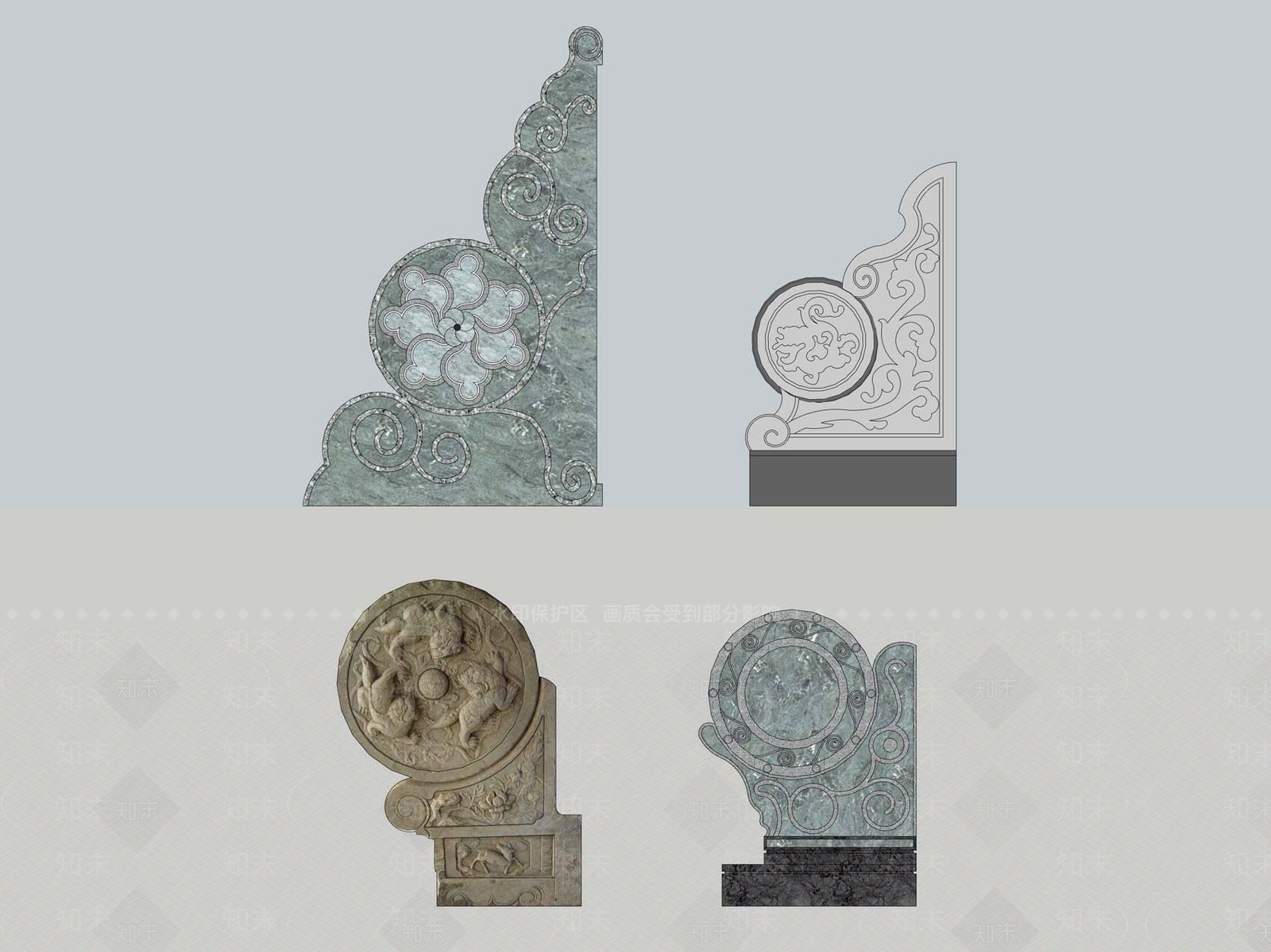 中式报鼓石SU模型下载【ID:1109641030】