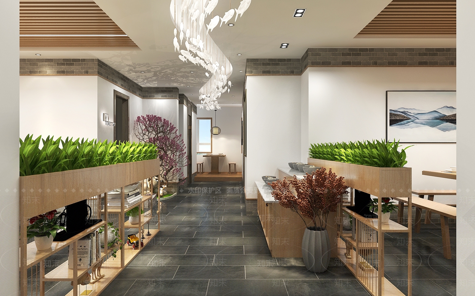 新中式火锅店3D模型下载【ID:1109643207】