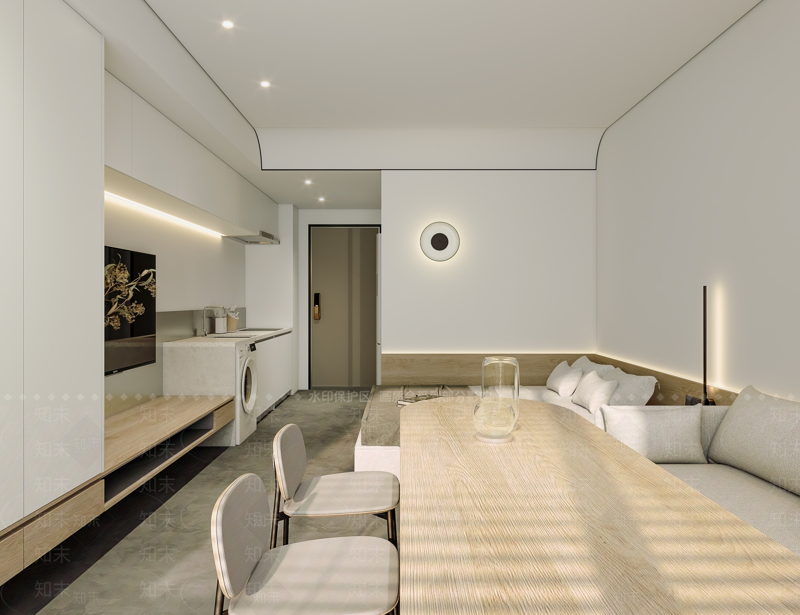 现代单身公寓3D模型下载【ID:1109646820】