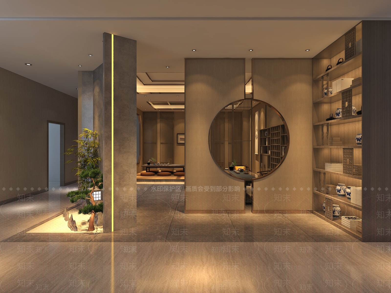 新中式茶馆3D模型下载【ID:1109647386】