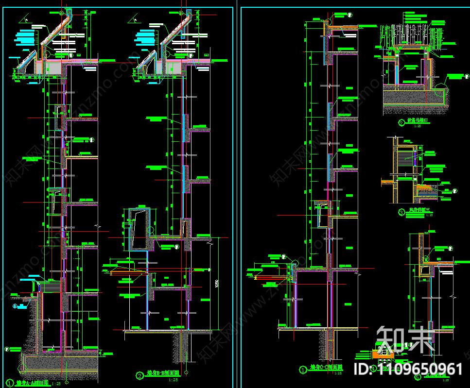 干警办公楼建筑图cad施工图下载【ID:1109650961】