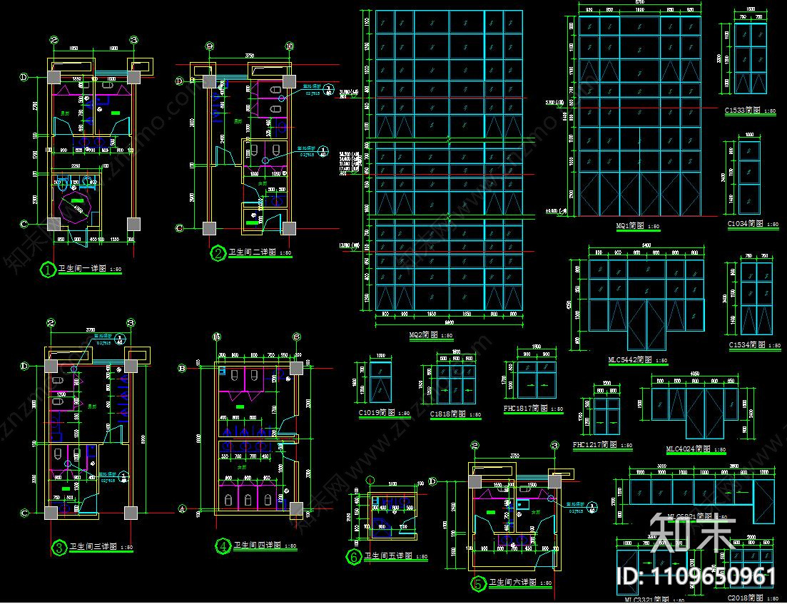 干警办公楼建筑图cad施工图下载【ID:1109650961】