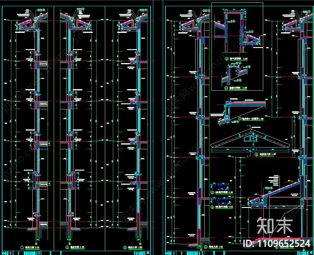 监宿舍楼cad施工图下载【ID:1109652524】