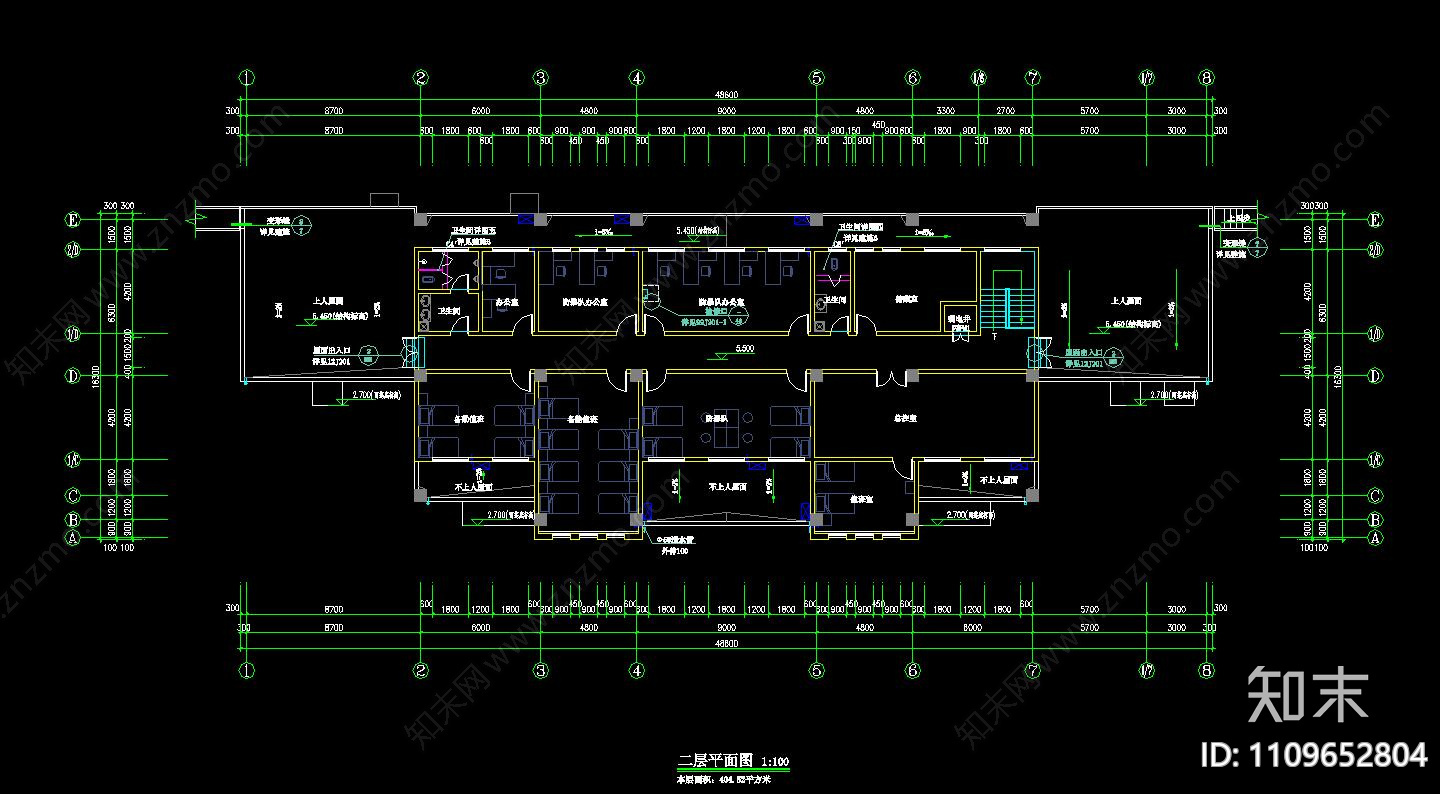 外部管理大楼建筑图cad施工图下载【ID:1109652804】