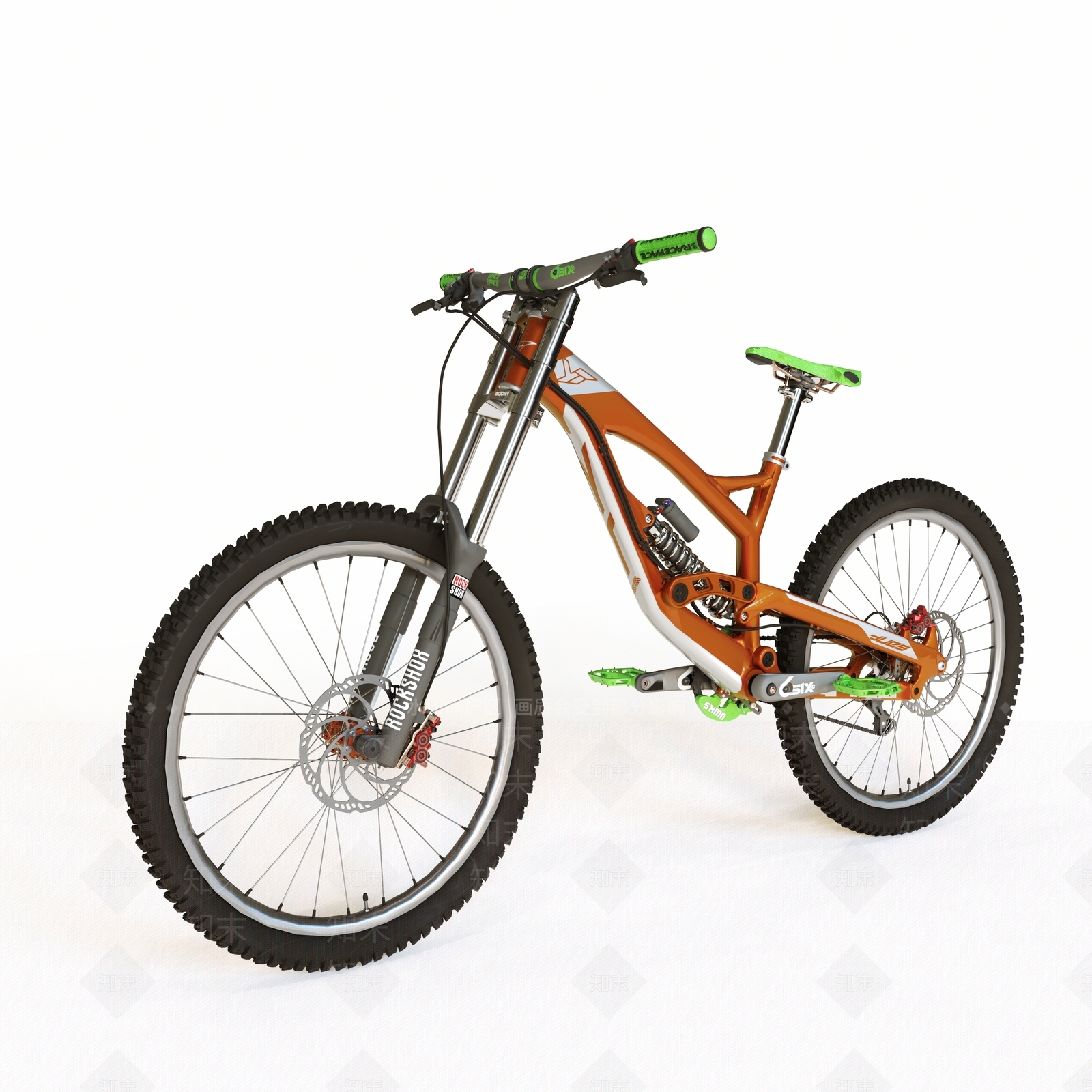 现代山地自行车3D模型下载【ID:1109653592】