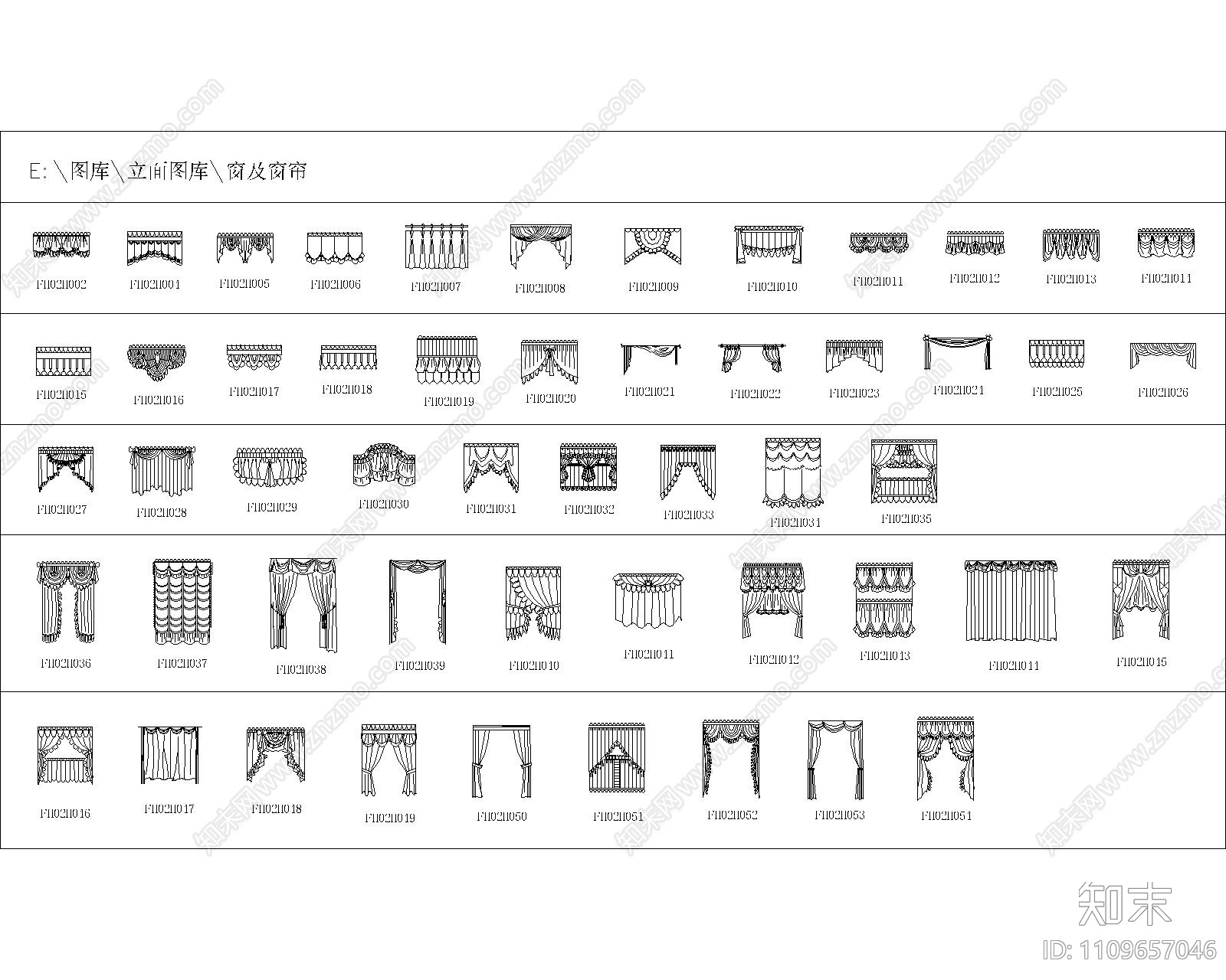 平立面图库cad施工图下载【ID:1109657046】