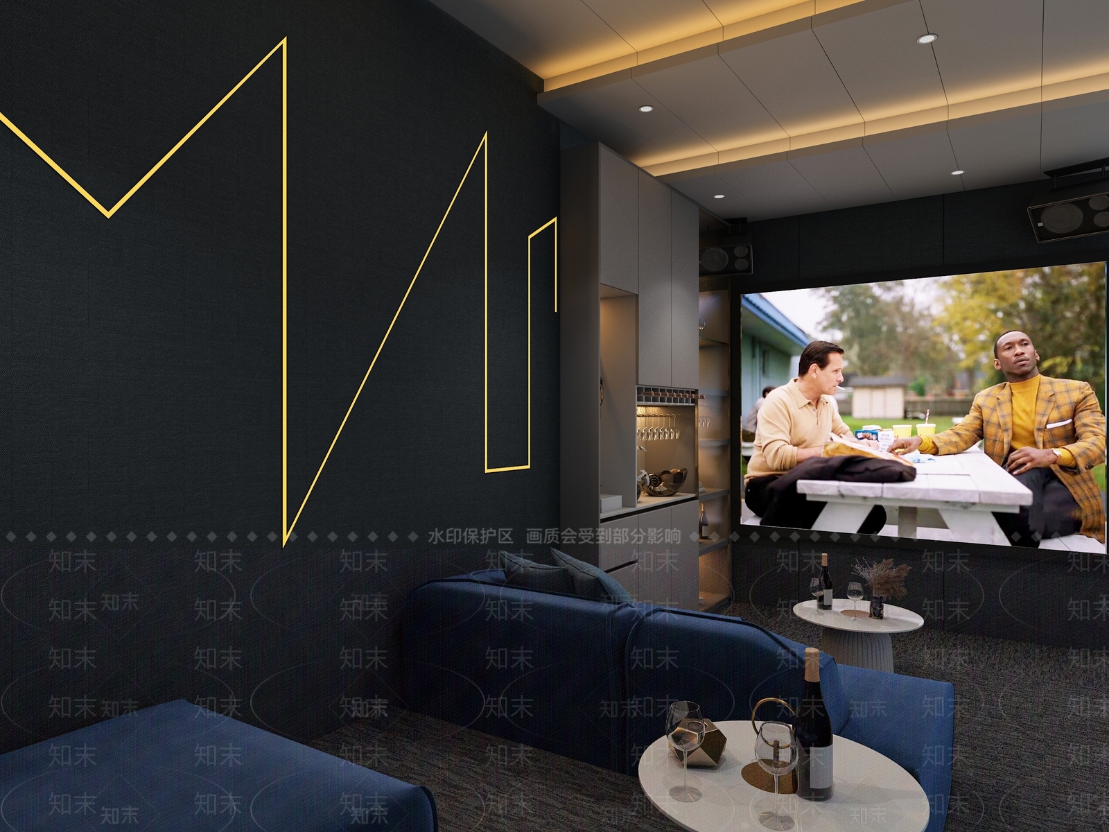 现代家居影音室3D模型下载【ID:1109682264】