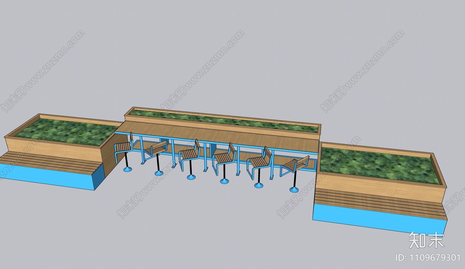 现代景观座椅SU模型下载【ID:1109679301】