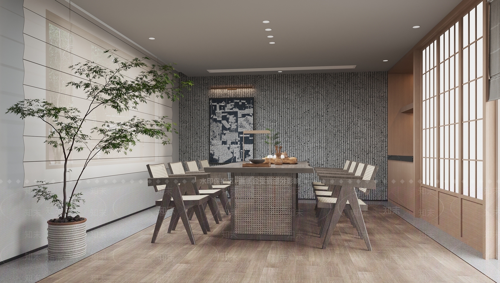 日式茶室包间3D模型下载【ID:1109682285】