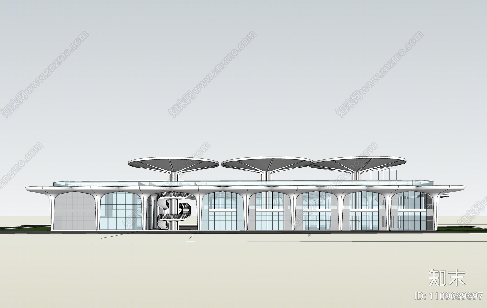 现代其他商业建筑SU模型下载【ID:1109689897】