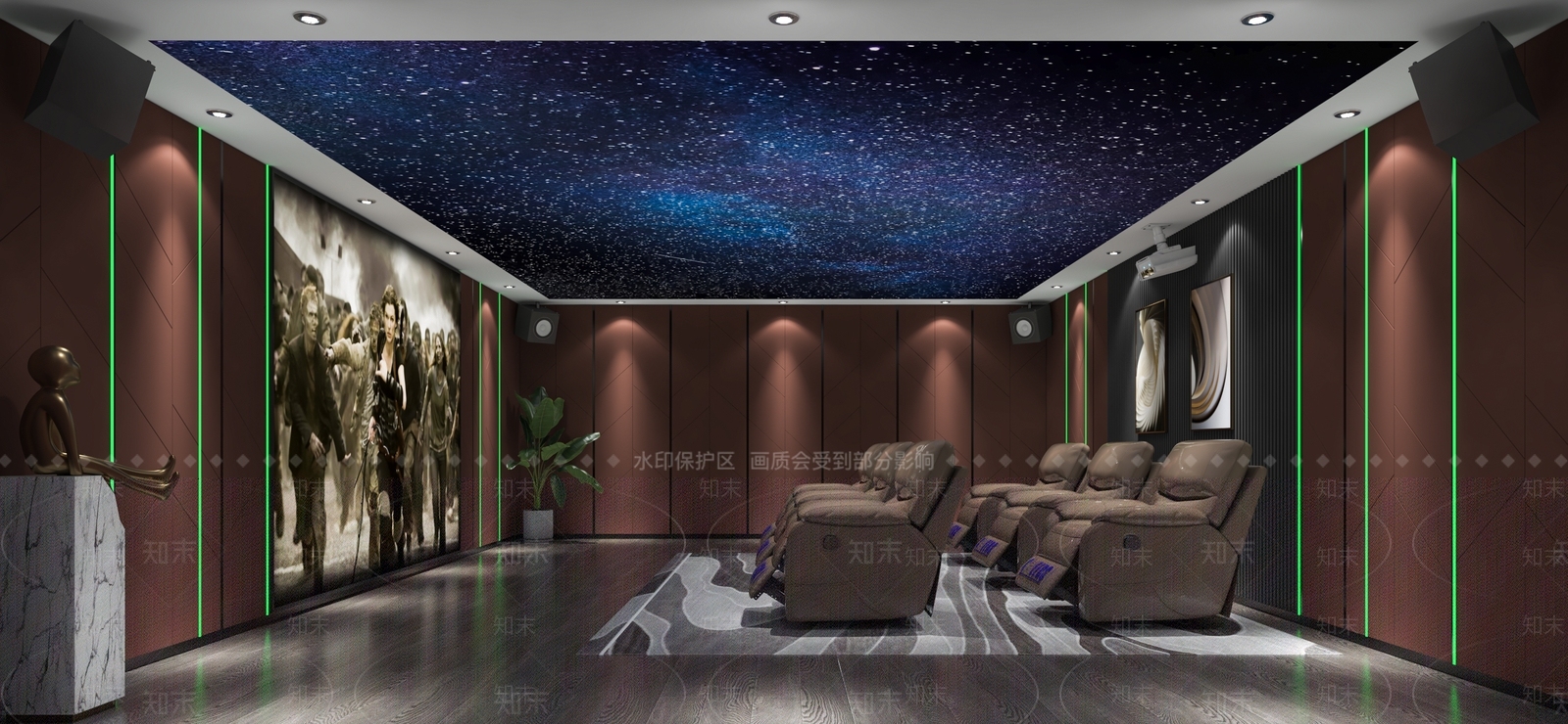 现代家居影音室3D模型下载【ID:1109690779】