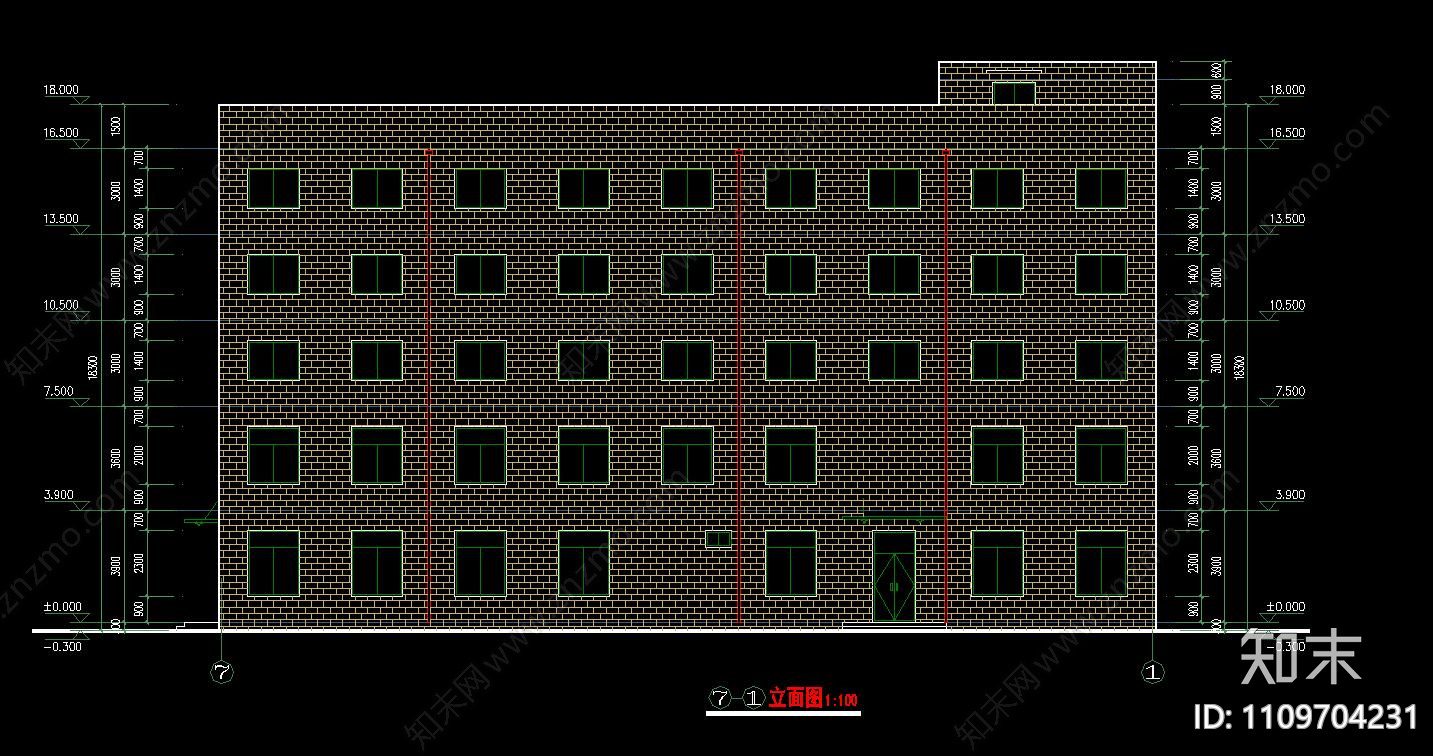 人民法院附属楼建筑图cad施工图下载【ID:1109704231】