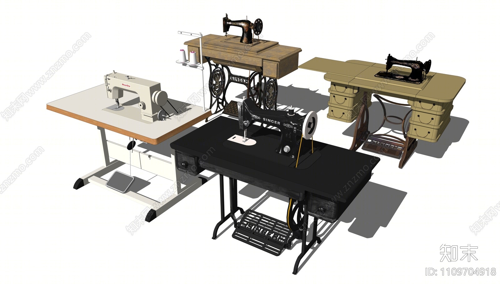 现代缝纫机SU模型下载【ID:1109704918】