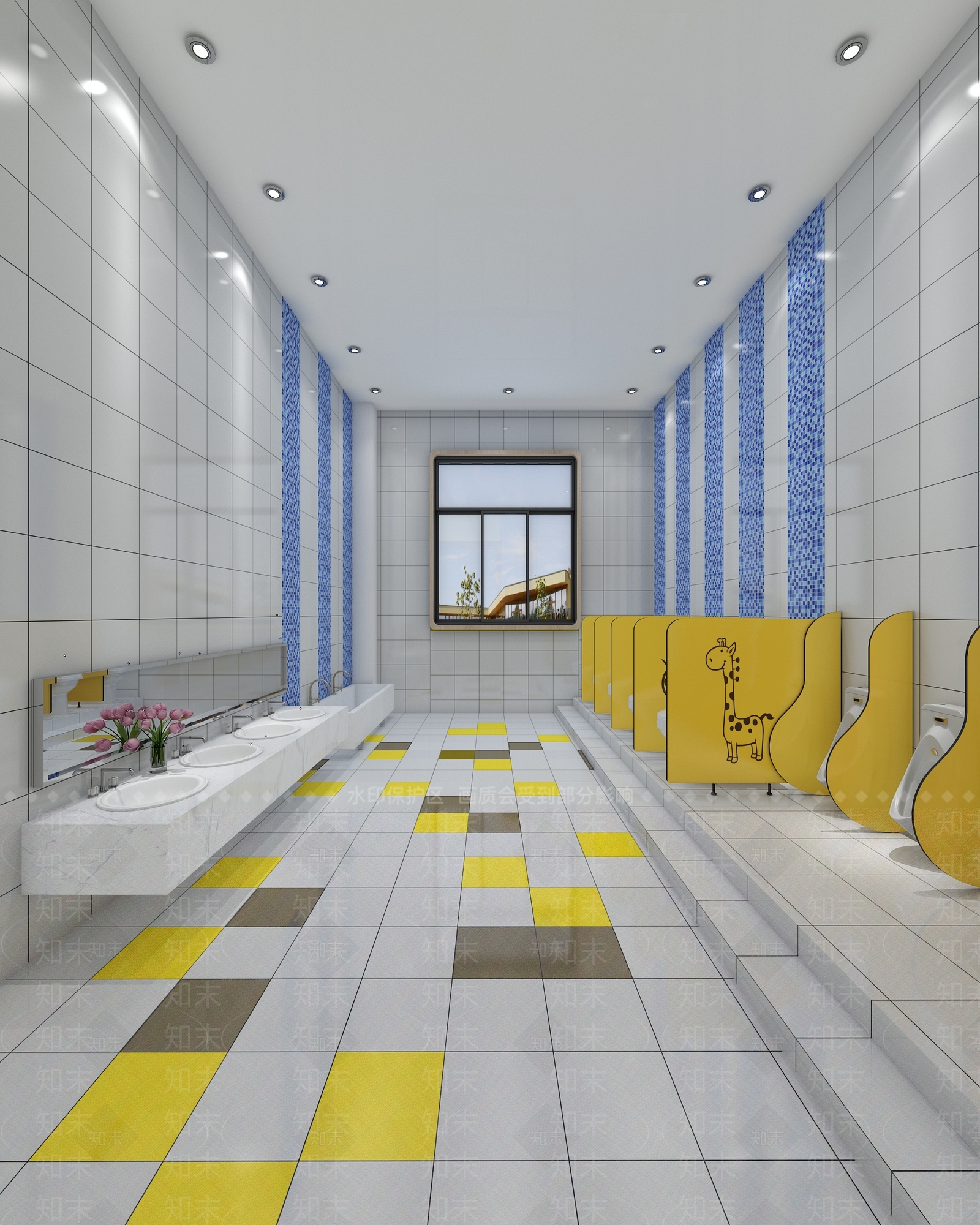 现代儿童卫生间3D模型下载【ID:1109720543】