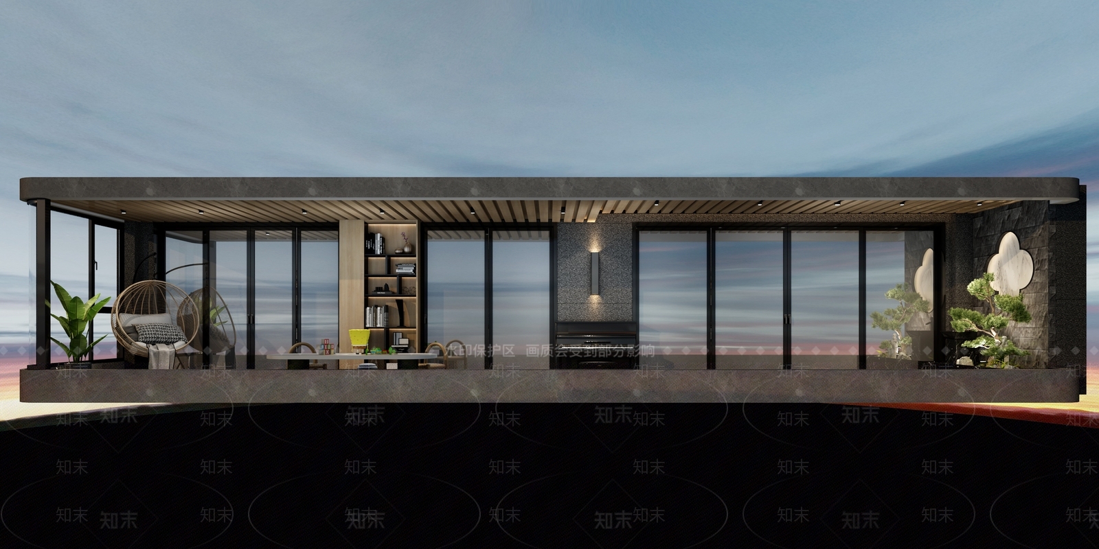 现代家居阳台3D模型下载【ID:1109731257】