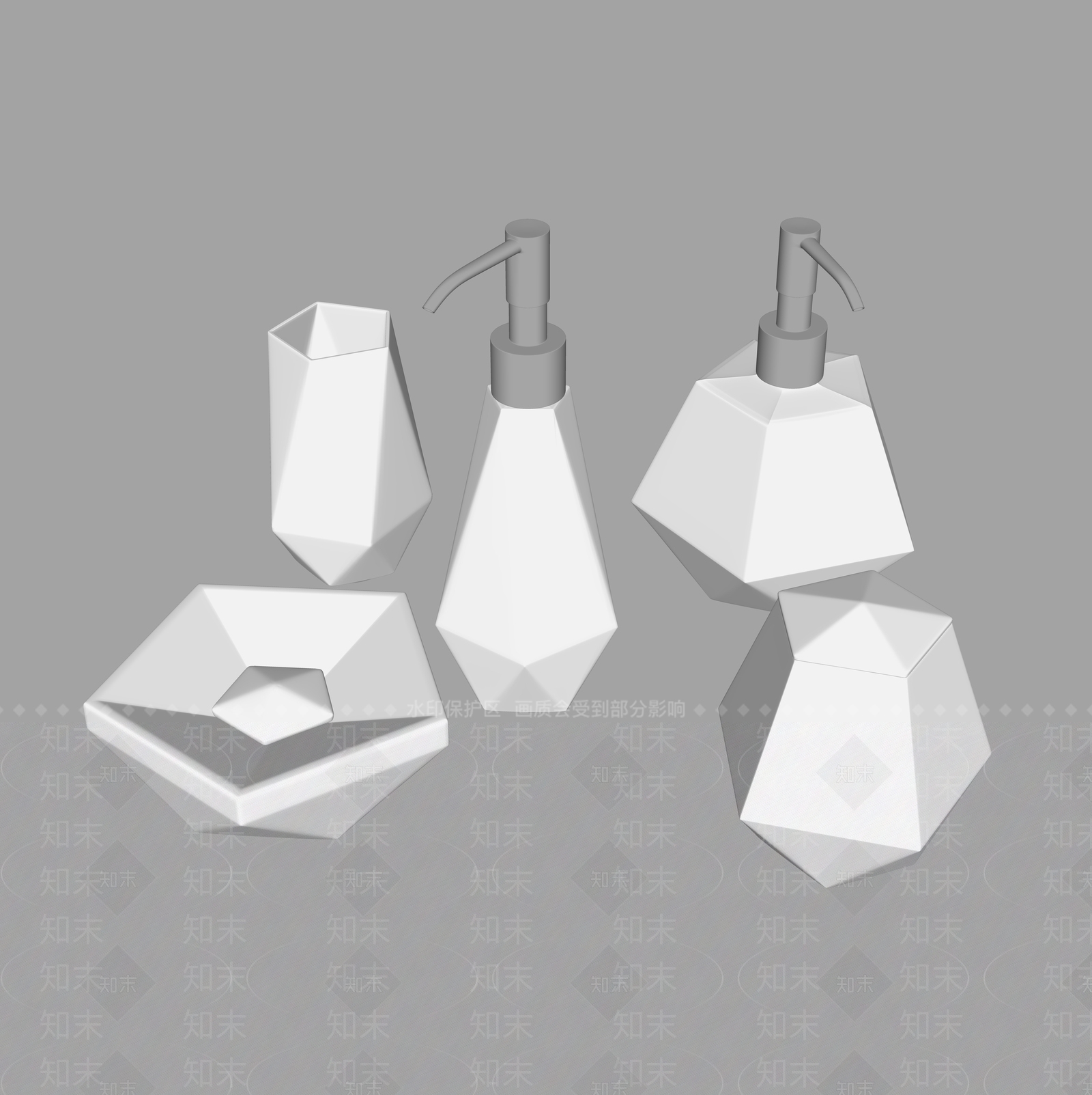 现代洗浴用品SU模型下载【ID:1109738110】