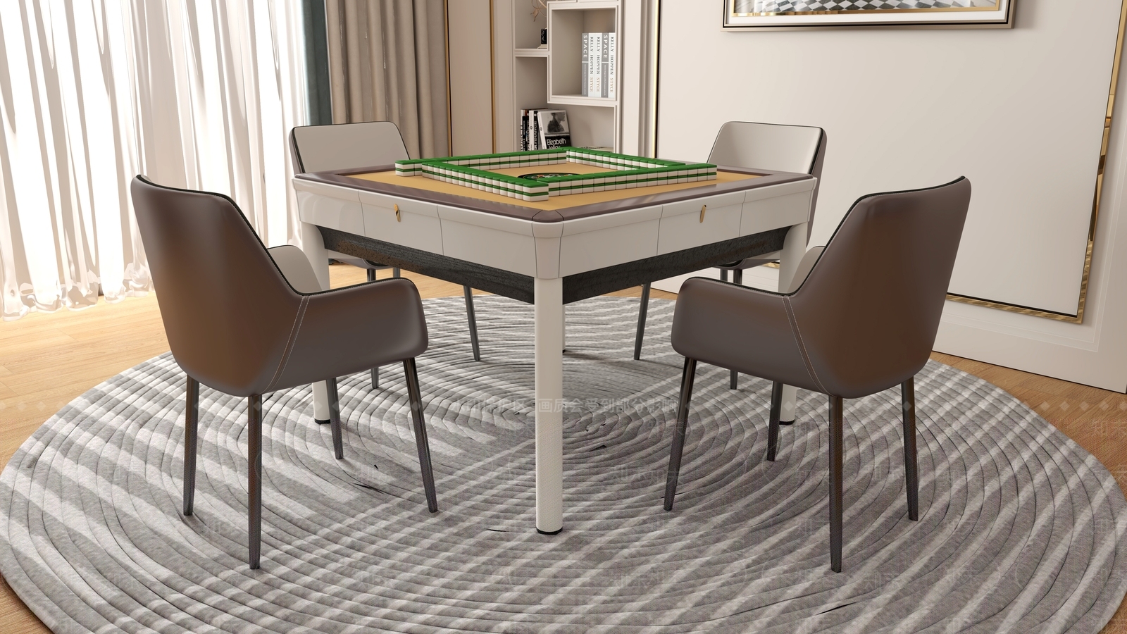 现代棋牌室SU模型下载【ID:1109739483】