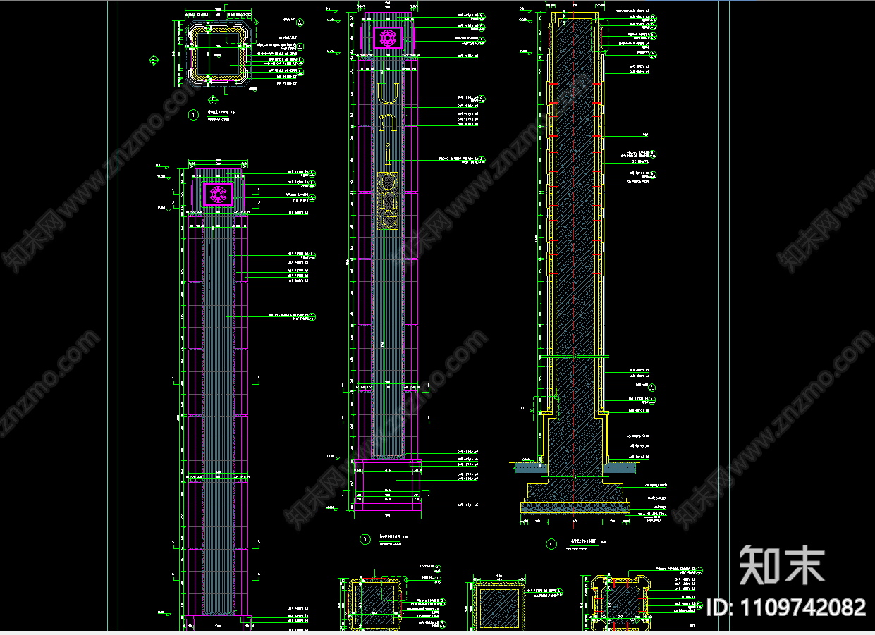 新古典精神堡垒大样cad施工图下载【ID:1109742082】