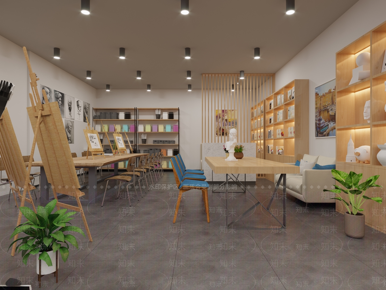 现代画室3D模型下载【ID:1109747466】
