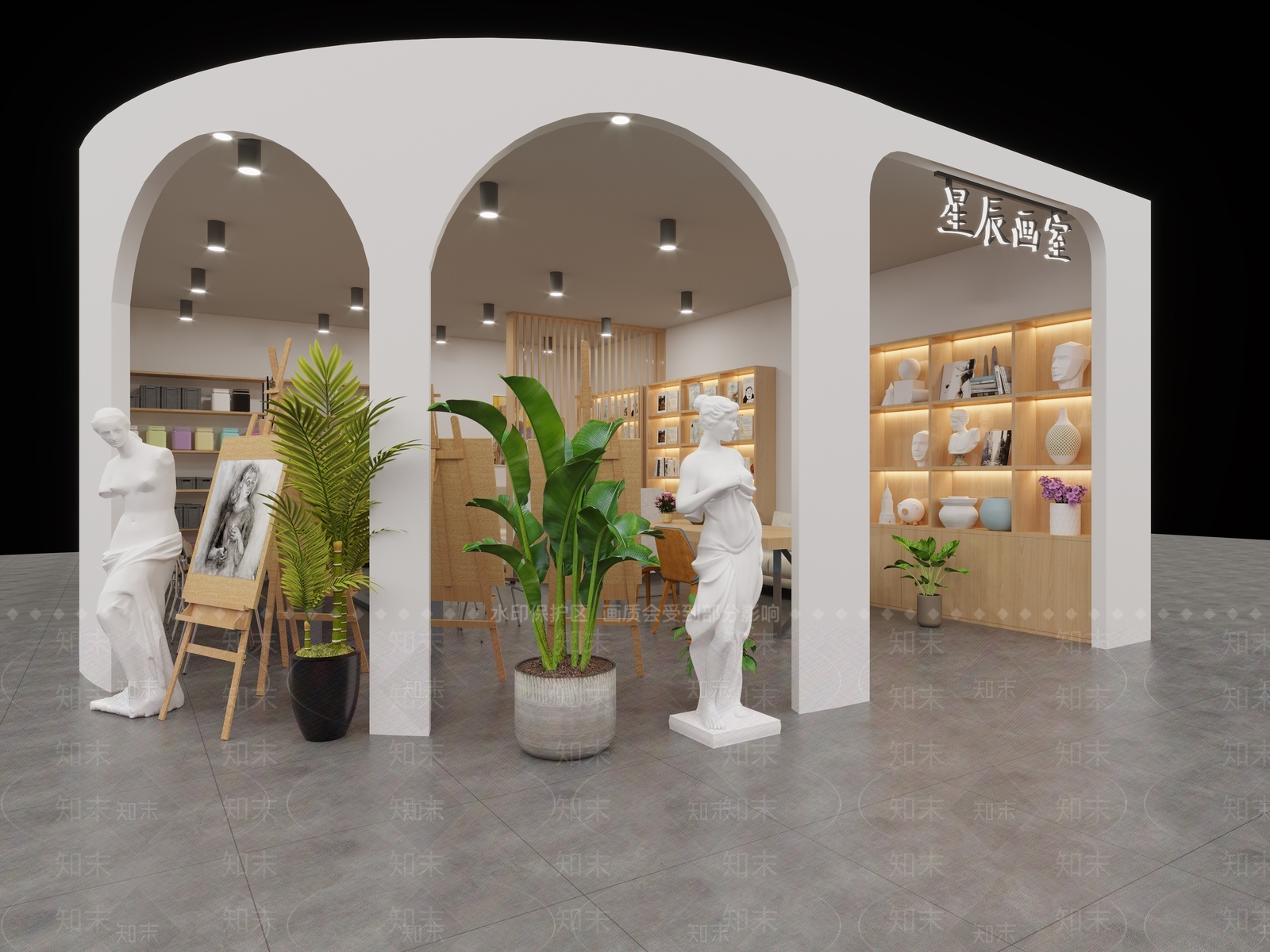 现代画室3D模型下载【ID:1109747466】