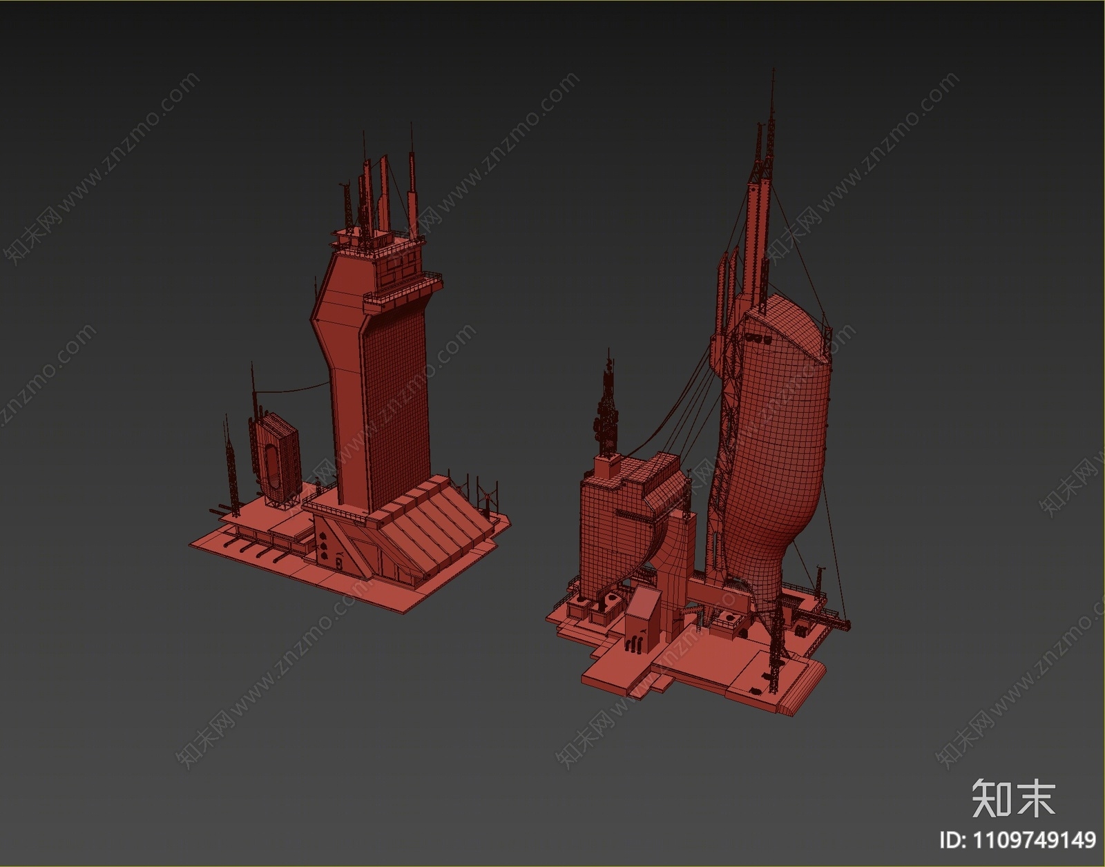 现代未来城市3D模型下载【ID:1109749149】