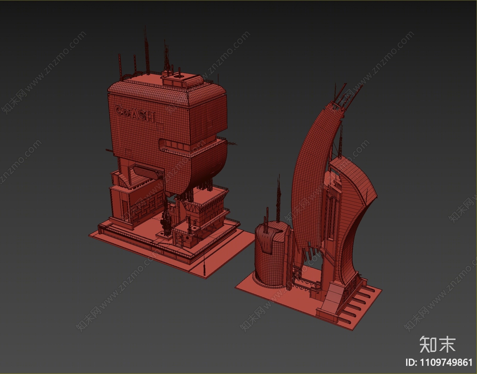 现代未来城市3D模型下载【ID:1109749861】