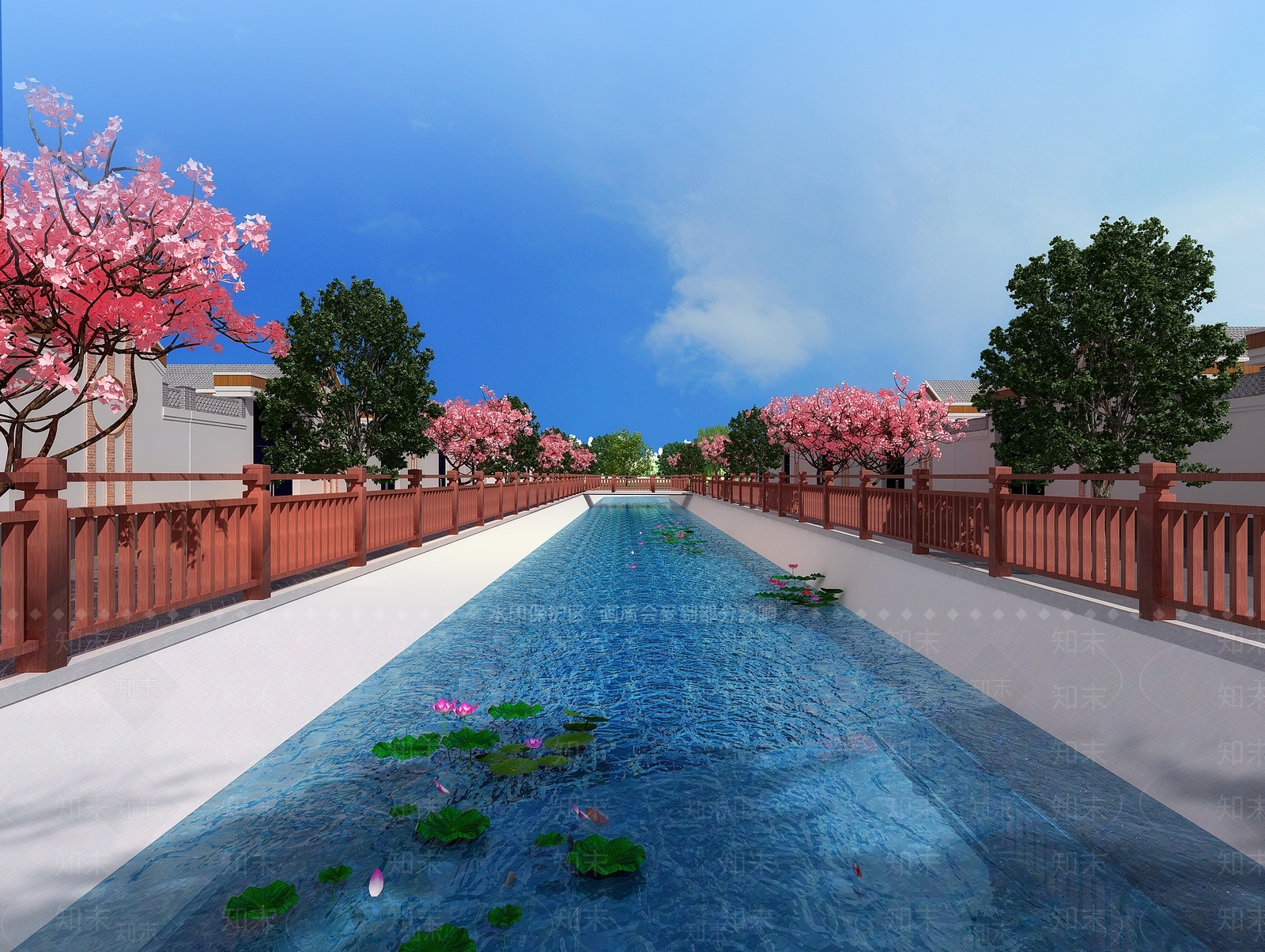 现代河道景观3D模型下载【ID:1109754326】