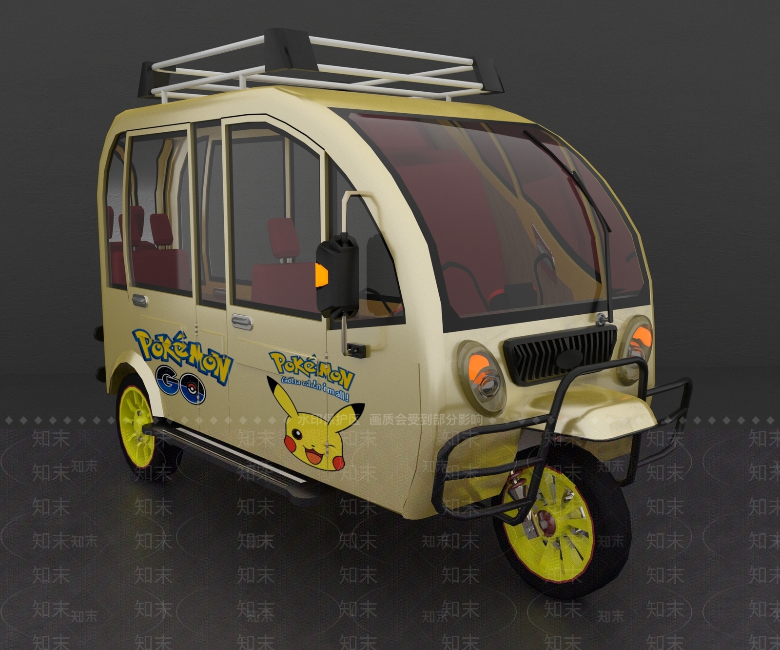 现代三轮车3D模型下载【ID:1109754446】