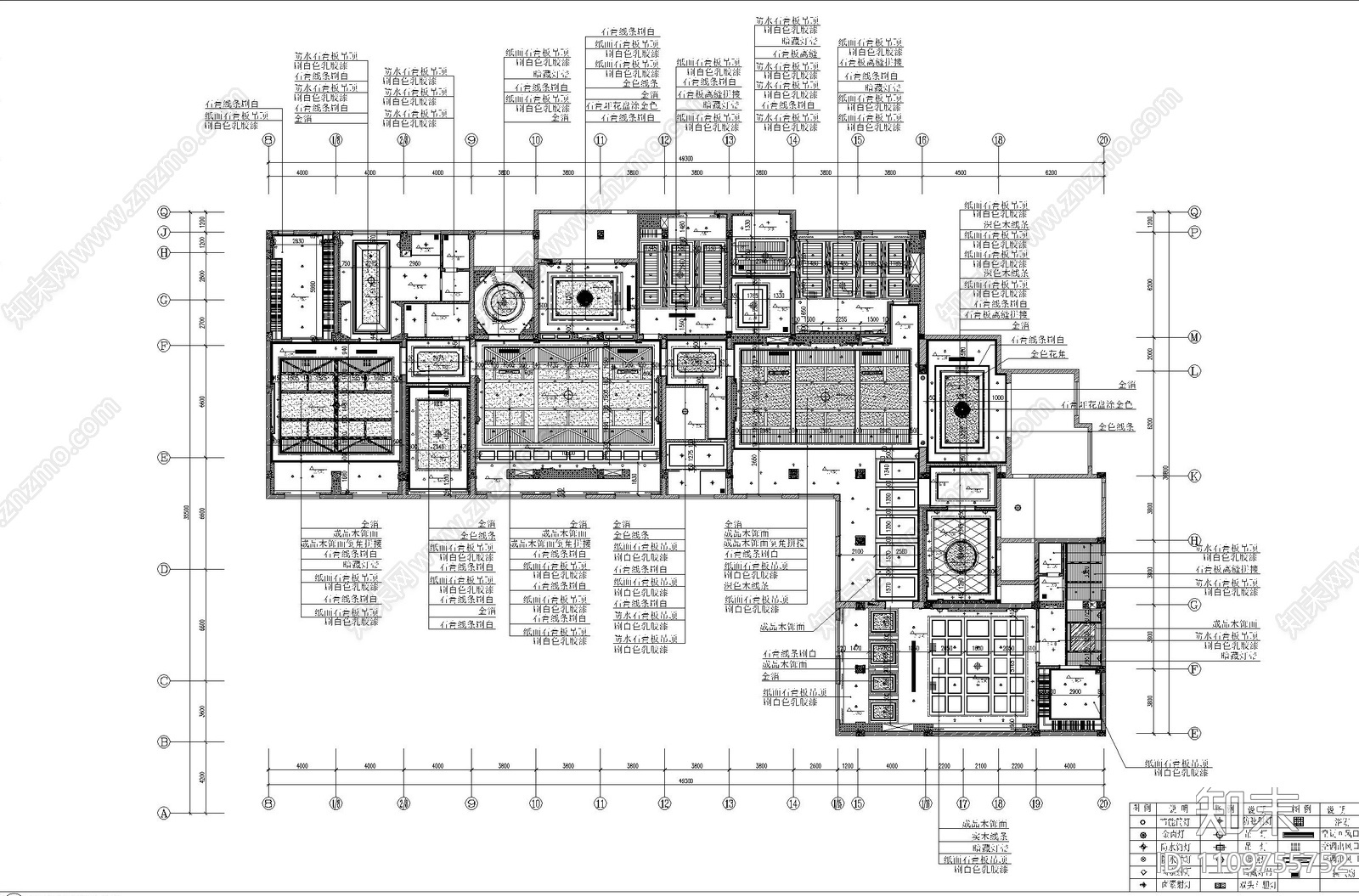 欧式古典商务会所cad施工图下载【ID:1109755752】