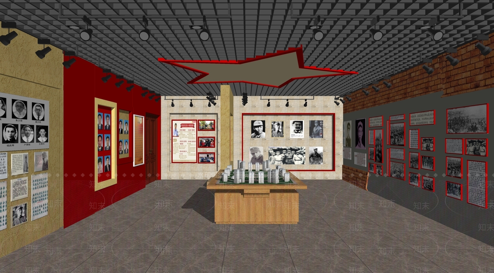 现代党建展厅SU模型下载【ID:1109762748】