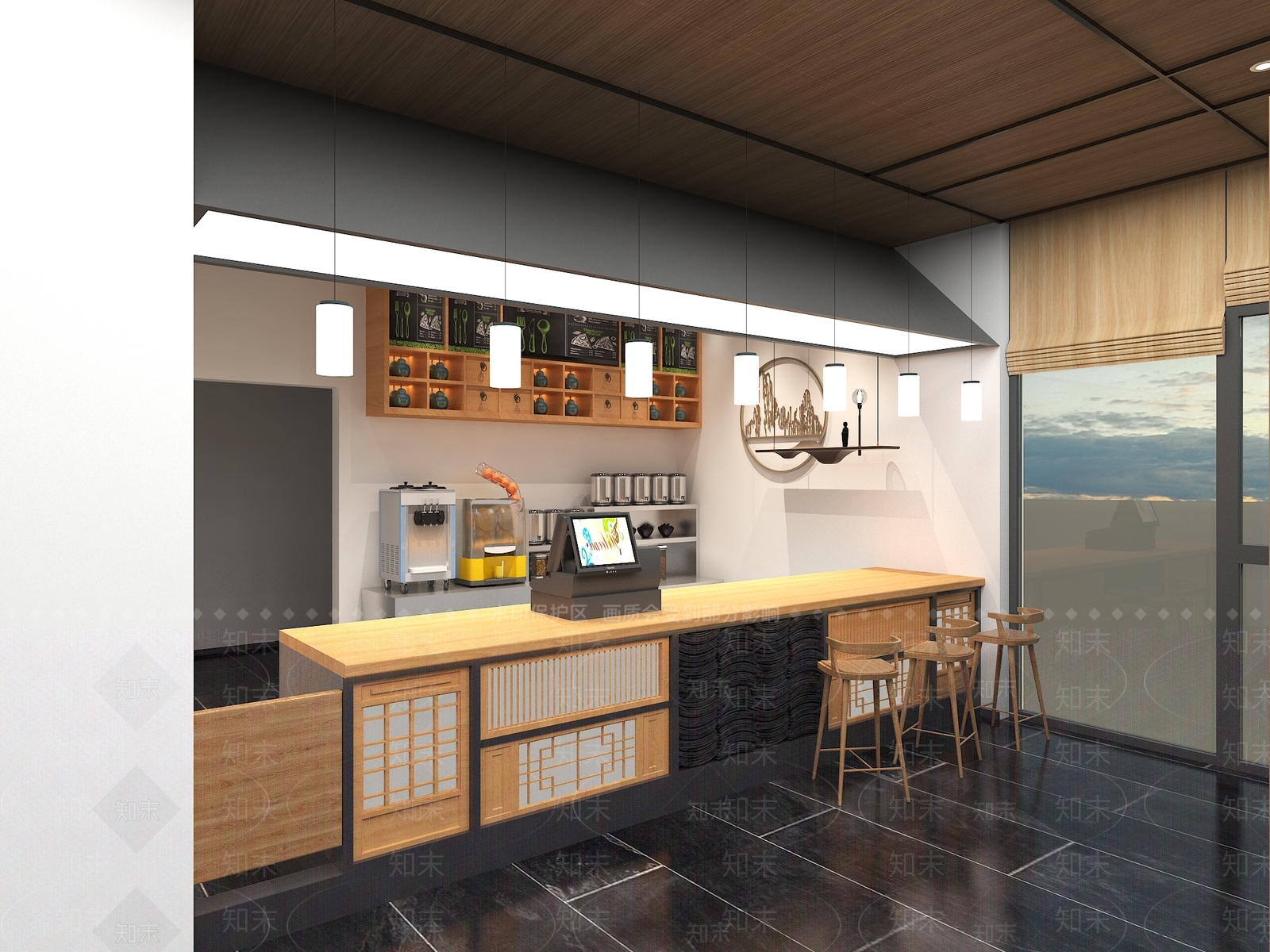 新中式书店3D模型下载【ID:1109765176】