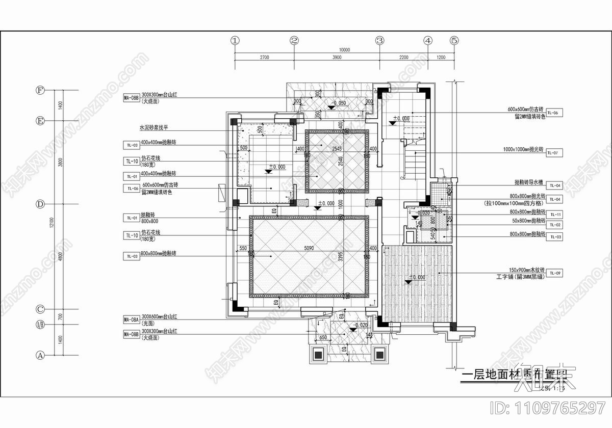 碧桂园别墅样板房cad施工图下载【ID:1109765297】