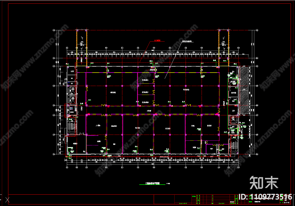 2层生产厂房给排水施工图纸cad施工图下载【ID:1109773516】