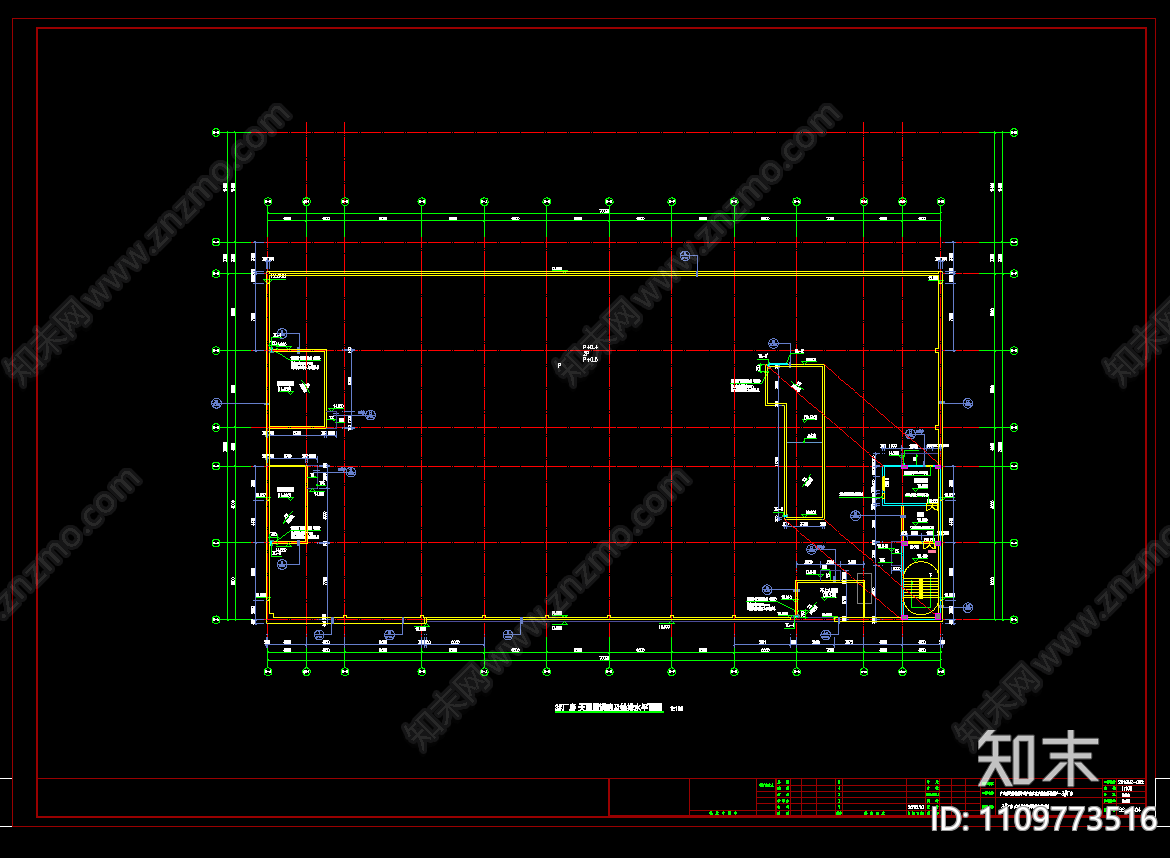 2层生产厂房给排水施工图纸cad施工图下载【ID:1109773516】