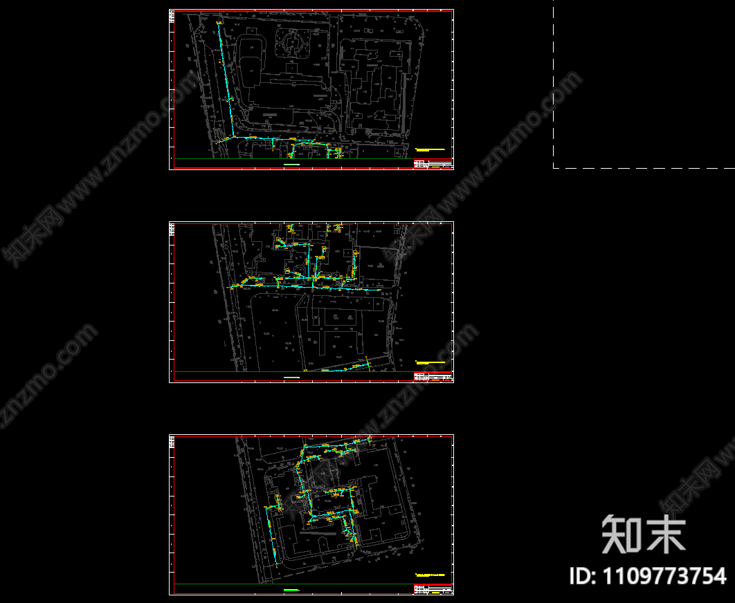 小区微改造项目给排水施工图cad施工图下载【ID:1109773754】