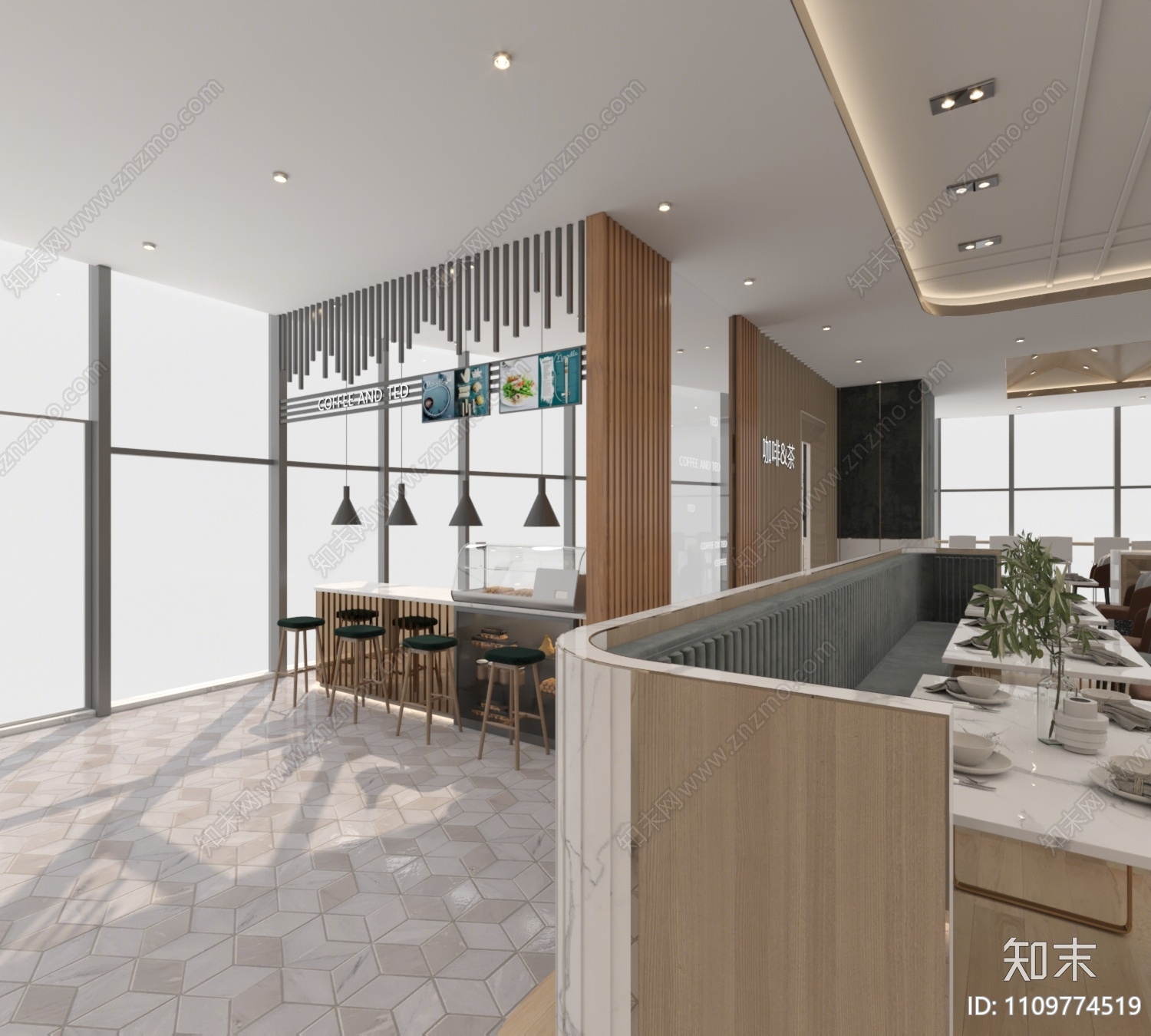 现代员工食堂3D模型下载【ID:1109774519】