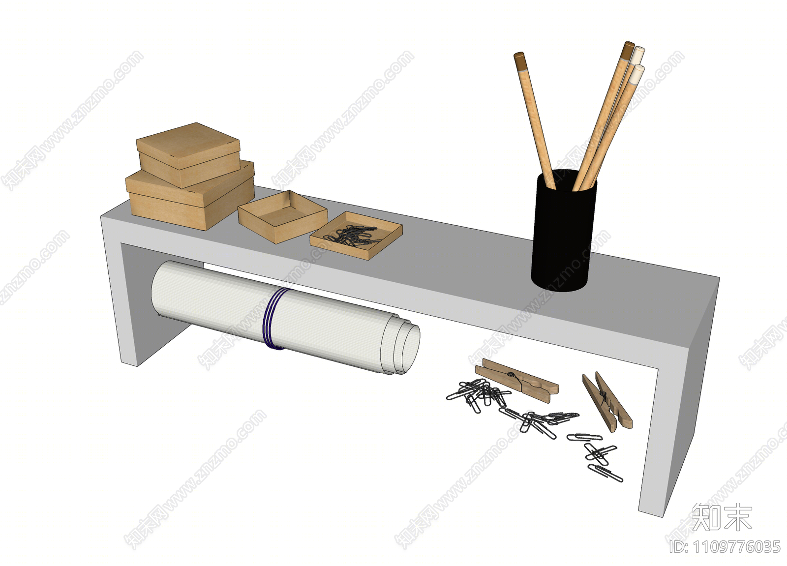 现代文具SU模型下载【ID:1109776035】