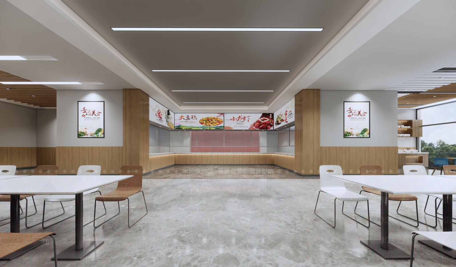 现代自助餐厅SU模型下载【ID:1109778802】