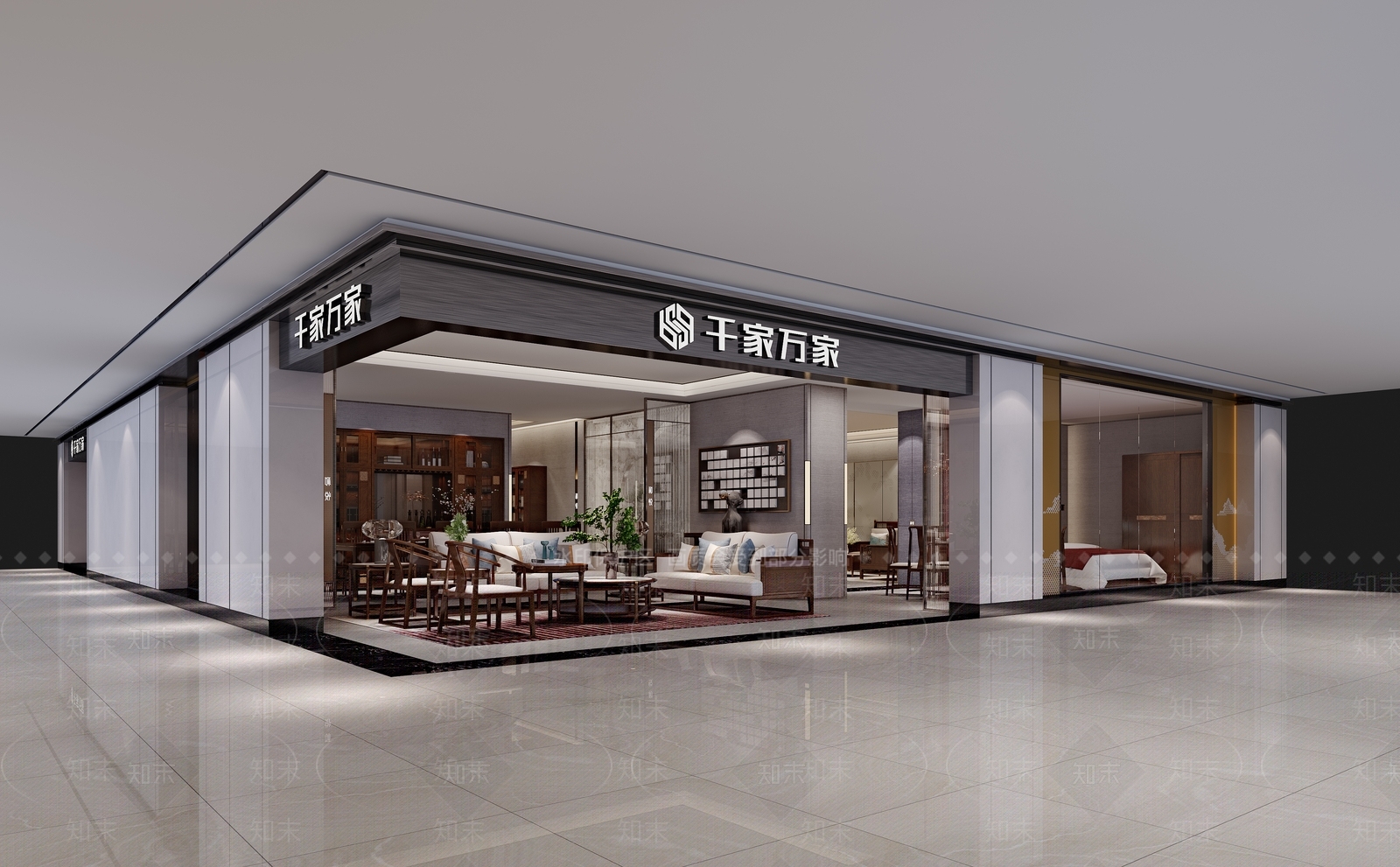 新中式家居专卖店3D模型下载【ID:1109780154】