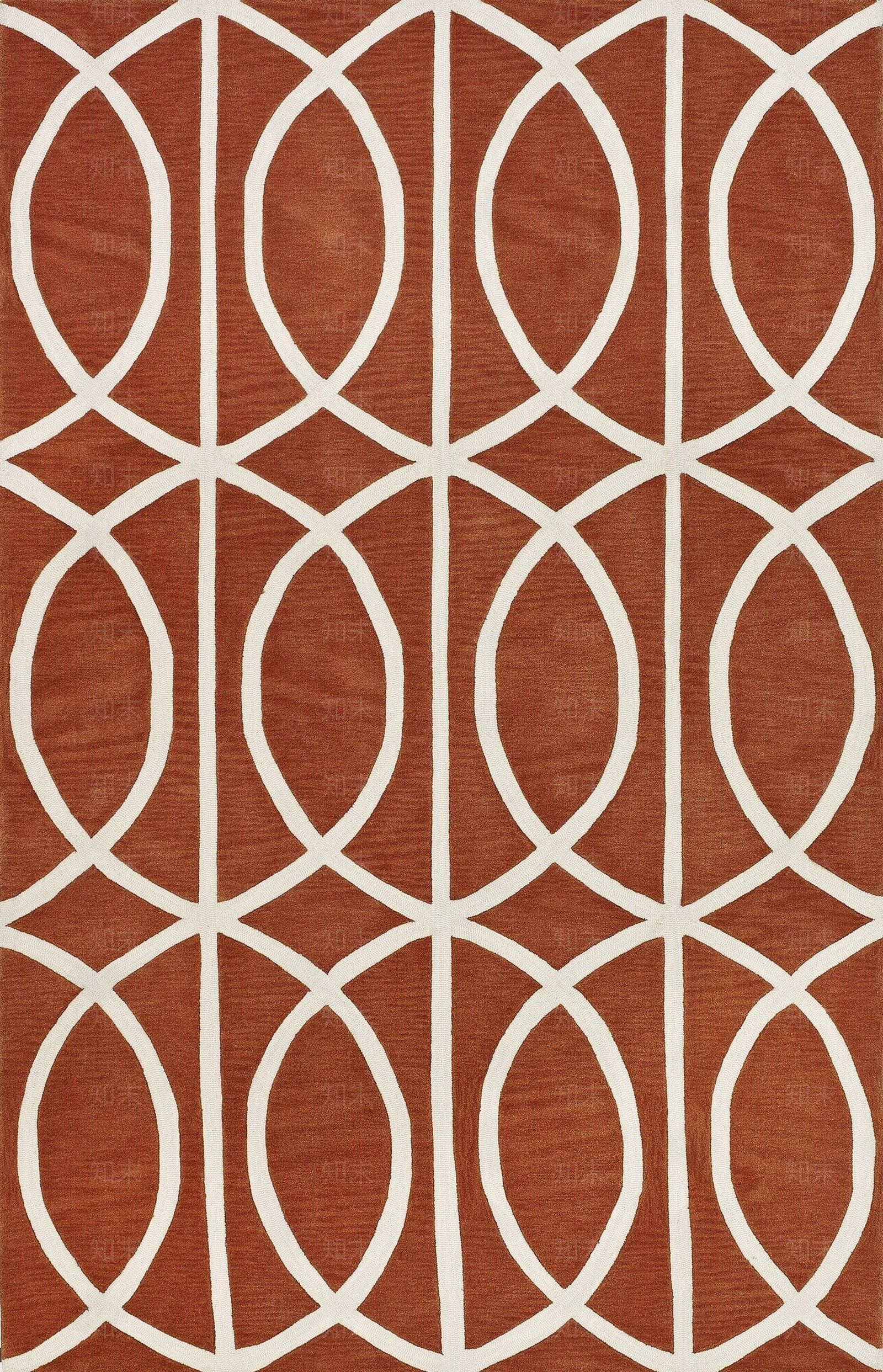 砖红色几何线条地毯贴图下载【ID:1109780215】