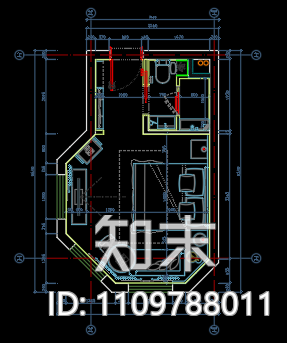 酒店客房cad施工图下载【ID:1109788011】