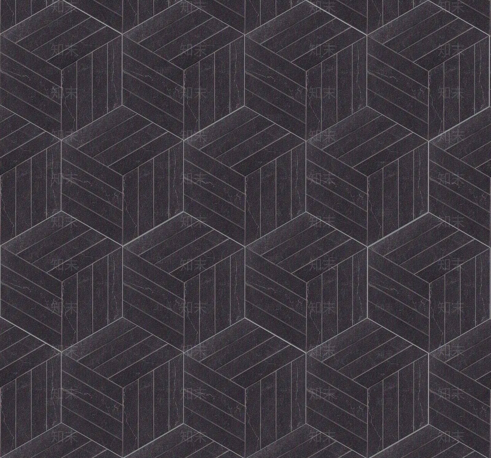 黑色石纹拼花瓷砖贴图下载【ID:1109791945】