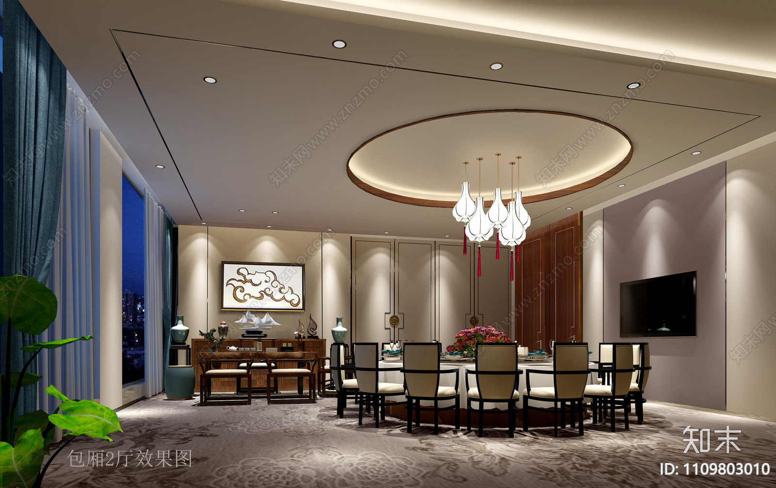 天津中式餐厅装饰装修施工图7cad施工图下载【ID:1109803010】